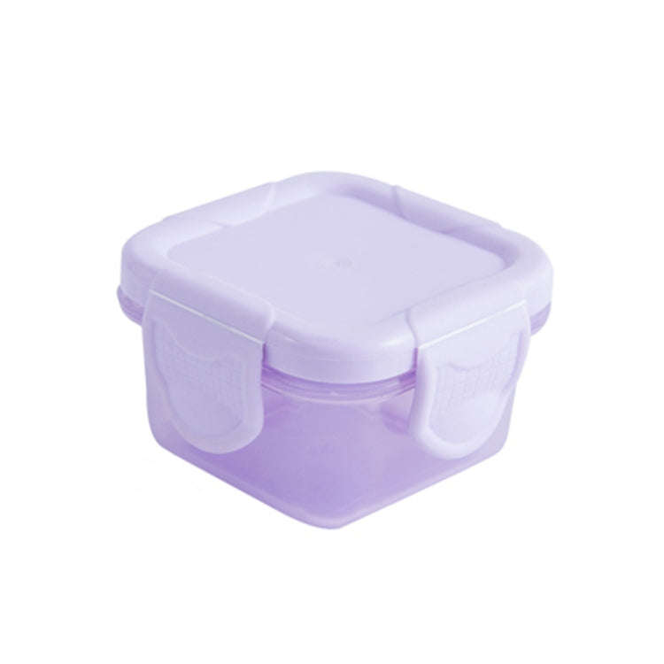 60ml Mini Fresh-Keeping Box Food Grade Thickened Sealed Baby Food Supplement Box(Taro Purple)