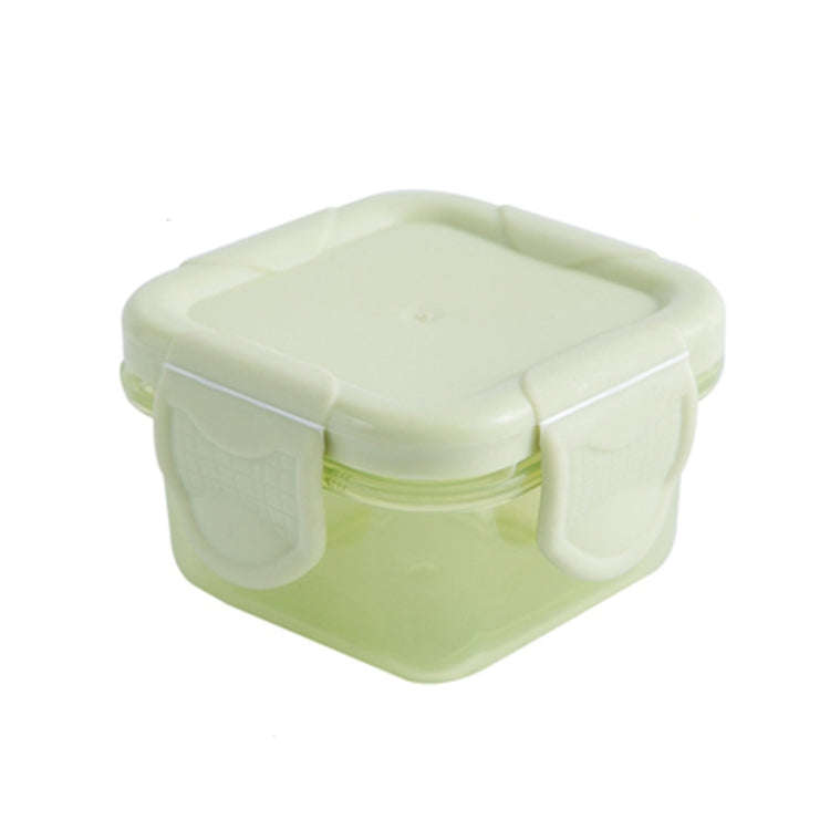60ml Mini Fresh-Keeping Box Food Grade Thickened Sealed Baby Food Supplement Box(Bud Green)