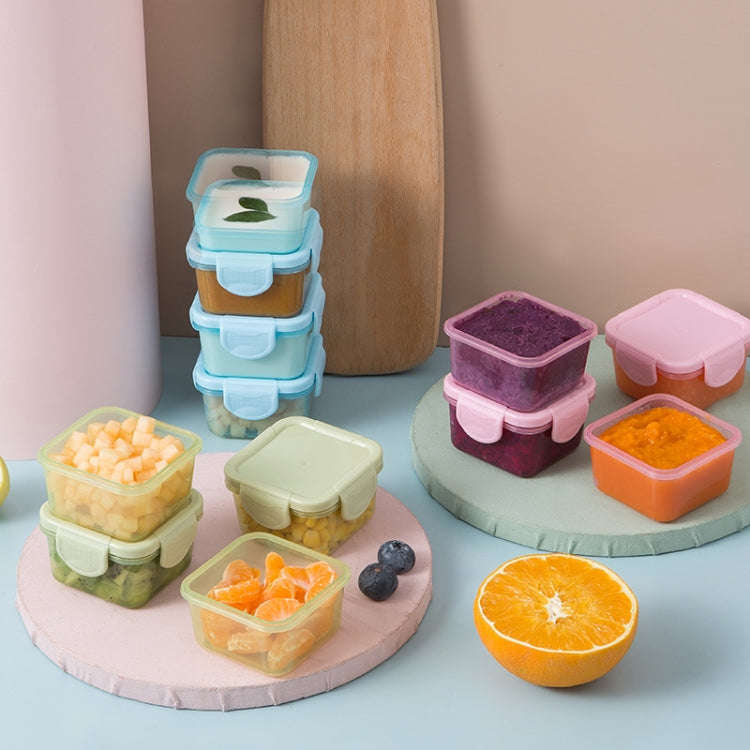 60ml Mini Fresh-Keeping Box Food Grade Thickened Sealed Baby Food Supplement Box(Girly Pink)