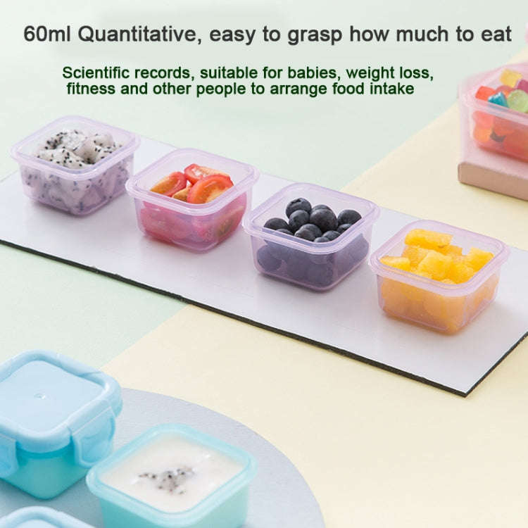 60ml Mini Fresh-Keeping Box Food Grade Thickened Sealed Baby Food Supplement Box(Taro Purple)
