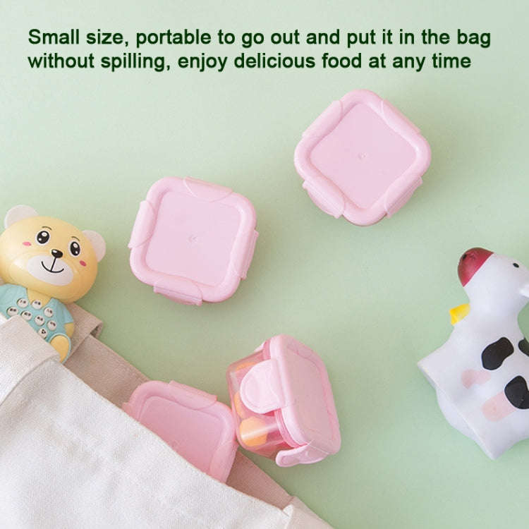 60ml Mini Fresh-Keeping Box Food Grade Thickened Sealed Baby Food Supplement Box(Girly Pink)