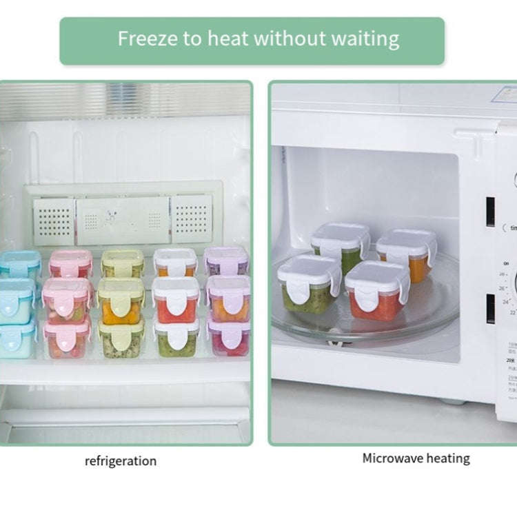 150ml Mini Fresh-Keeping Box Food Grade Thickened Sealed Baby Food Supplement Box(Green)