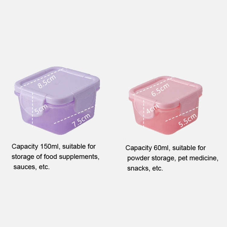 150ml Mini Fresh-Keeping Box Food Grade Thickened Sealed Baby Food Supplement Box(Yellow)