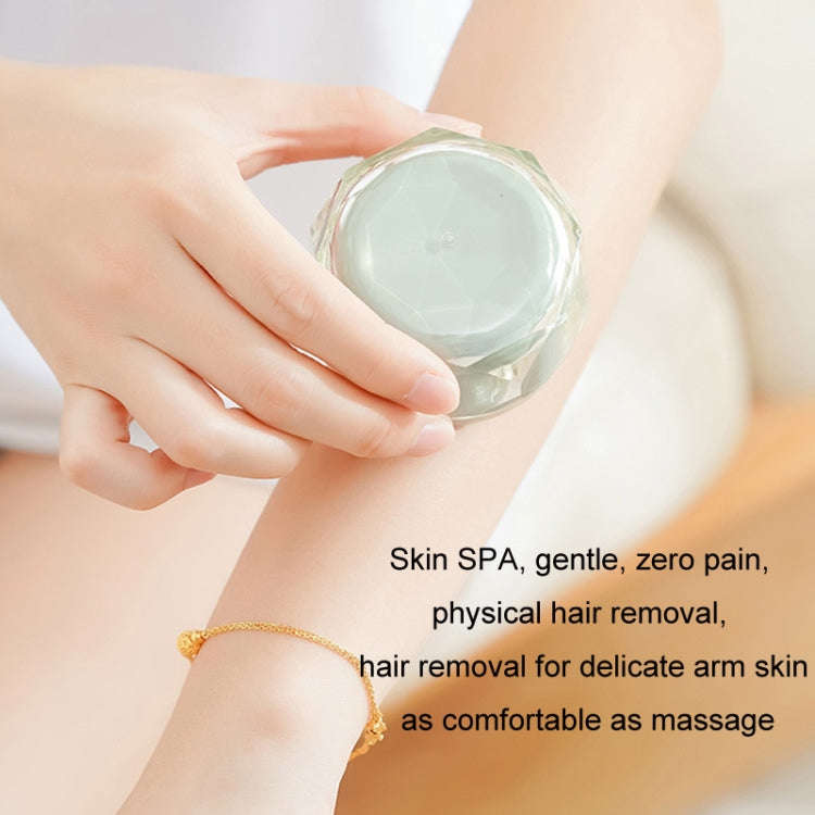 2 in 1 Double-sided Foot Grinder Crystal Glass Manual Epilator(Green)