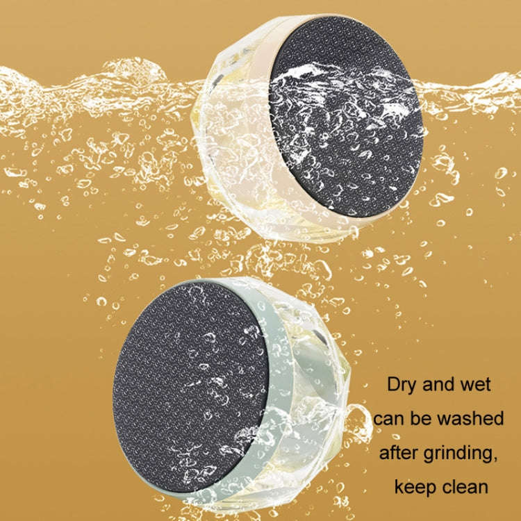2 in 1 Double-sided Foot Grinder Crystal Glass Manual Epilator(Yellow)