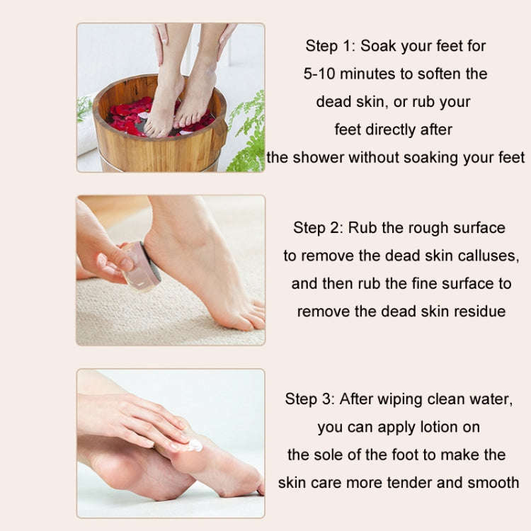 2 in 1 Double-sided Foot Grinder Crystal Glass Manual Epilator(Pink)