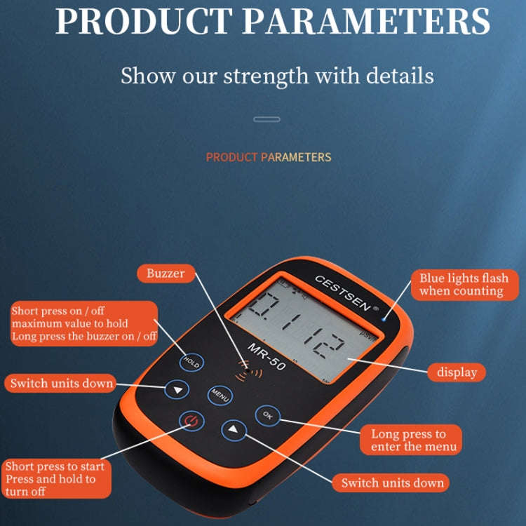 CESTSEN MR-50EXP  Nuclear Radiation Detector Radioactive Environmental Radiation X-Ray Dete...