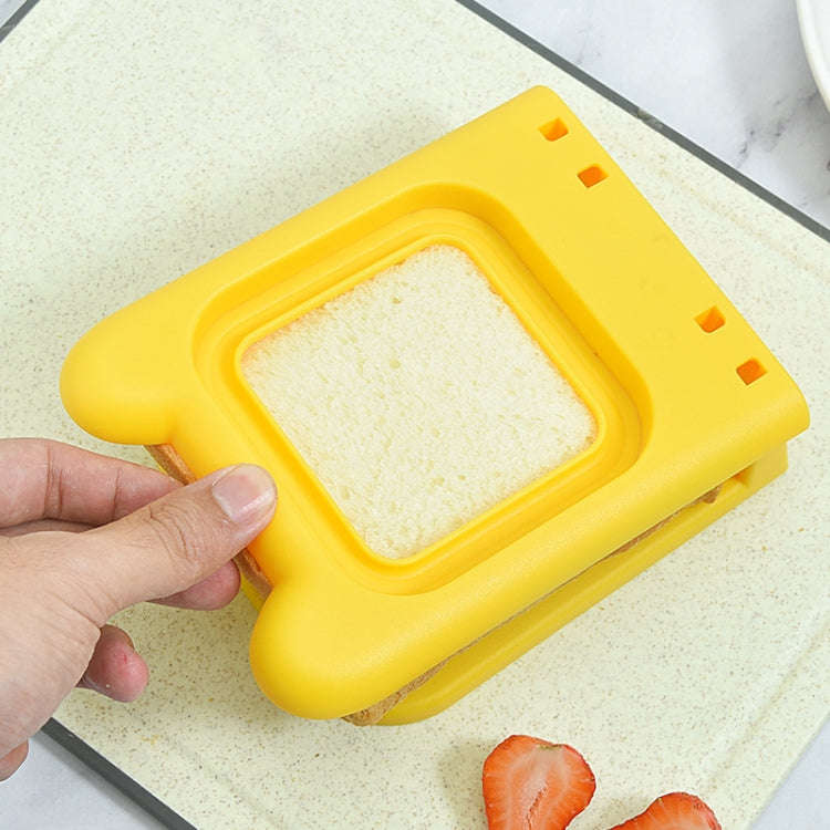 Stainless Steel Square Sandwich Mold Maker DIY Toast Sandwich Bread Cutting Machine(Red)