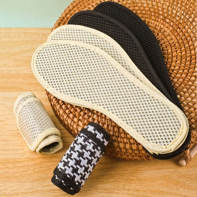 1pairs Bamboo Charcoal Deodorant Comfortable Soft Breathable Insole, Size: 45(Plaid)