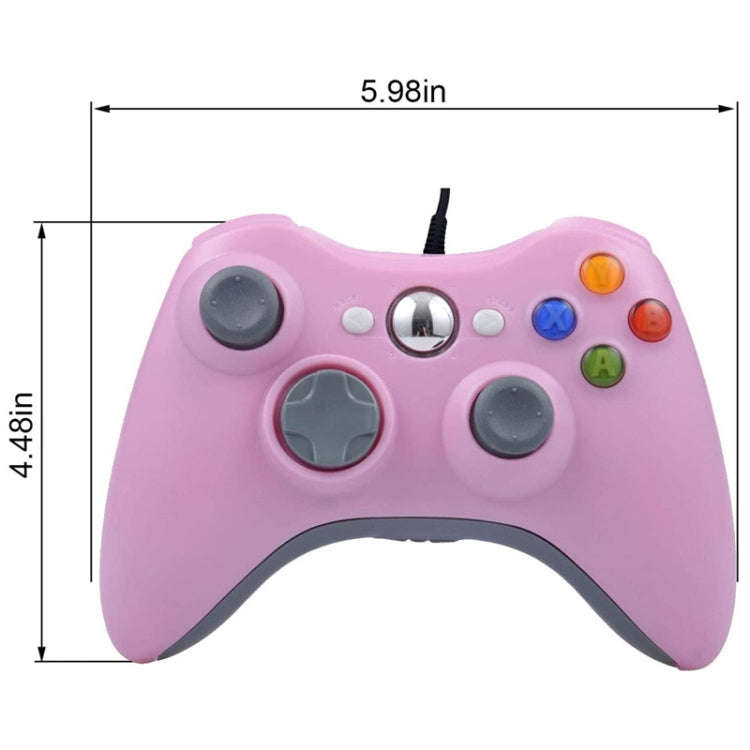 For XBOX 360 Console And PC USB Dual Vibration Wired Gamepad(Red)