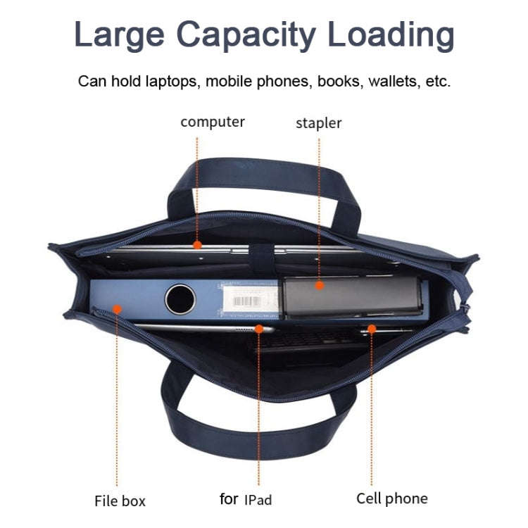 Deli Portable Briefcase Large Capacity Business Casual Portable Storage Document Bag 63761