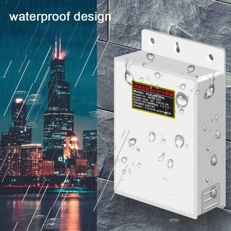 POE-4812G POE Splitter IEEE 802.3AF Standard 12V Output 48V Input for CCTV IP camera Security System