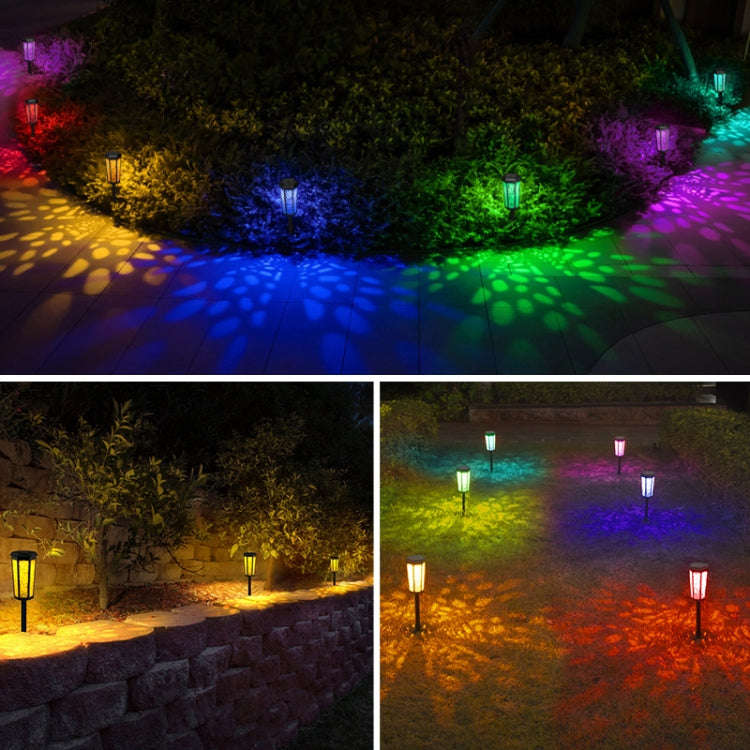 Hexagonal Hollow Solar Ground Lawn Lamp LED Outdoor Waterproof Decorative Garden Light(Warm Light...