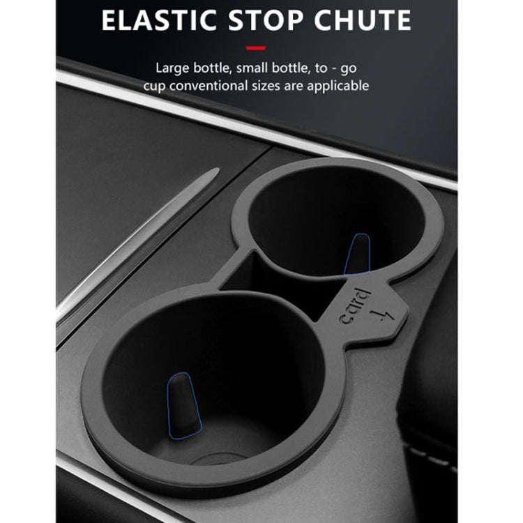 For Tesla Model3/Y Central Control Storage Silicone Cup Stopper(Grey)