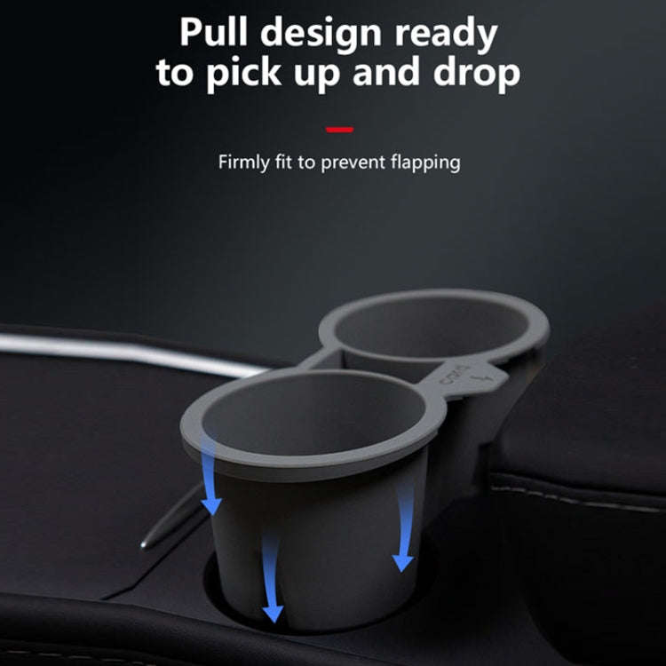 For Tesla Model3/Y Central Control Storage Silicone Cup Stopper(Blue)