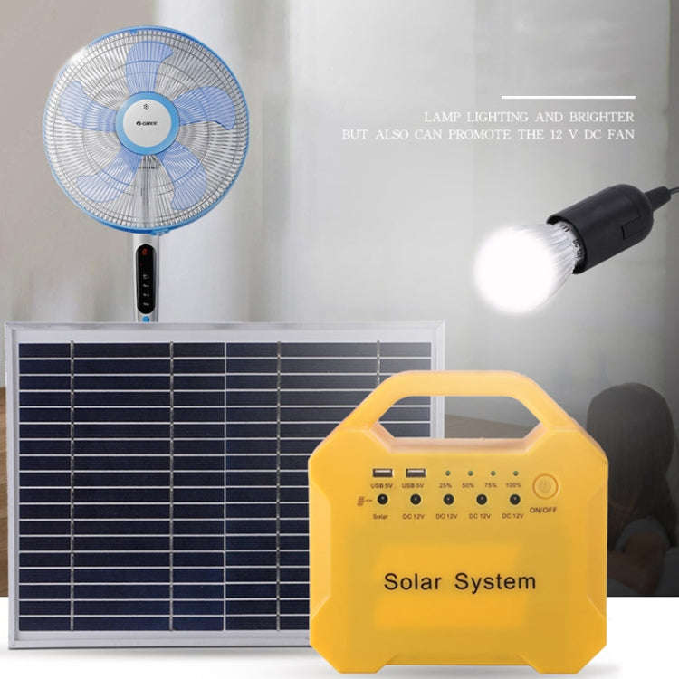 7AH 10W Solar Panel Emergency Light Rechargeable LED Solar Energy Kit