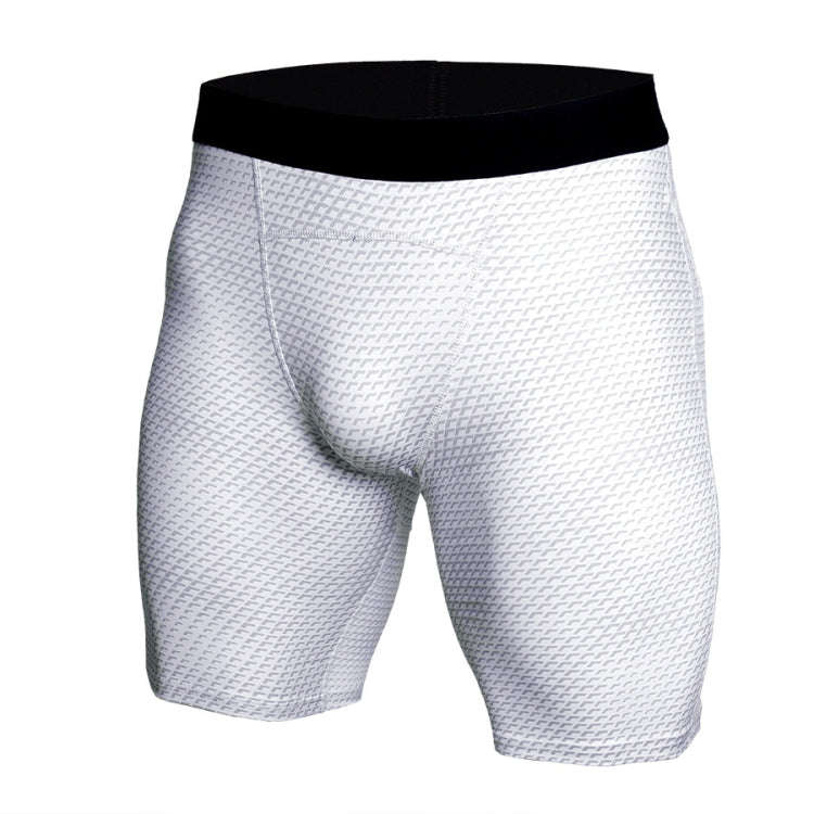 PRO Sports Tight Shorts Men Training Quick Drying Compression Pants, Size: S(White)