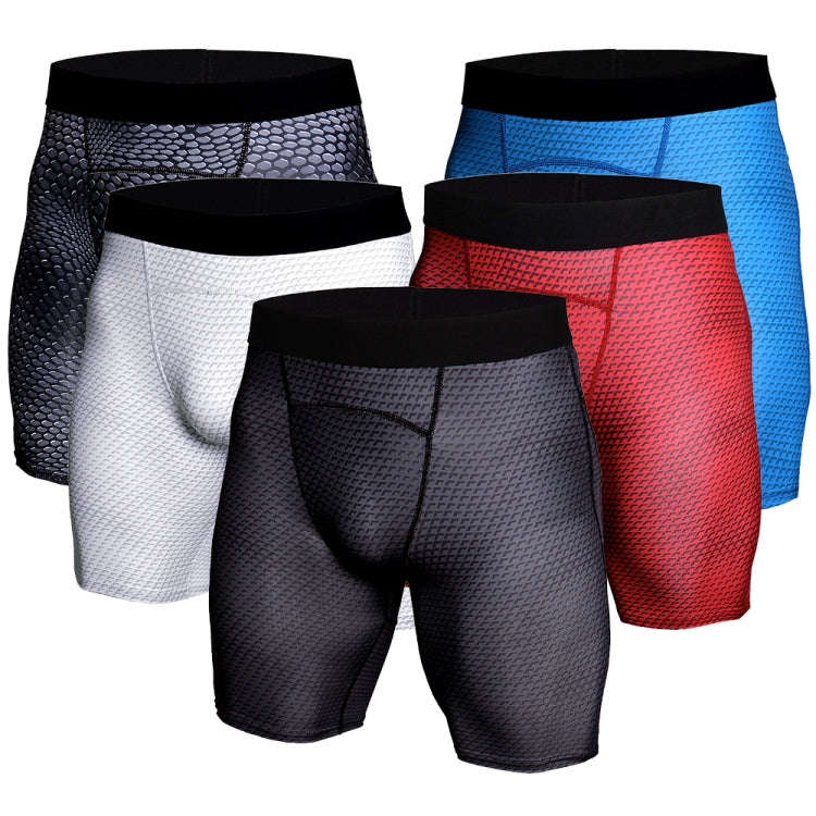 PRO Sports Tight Shorts Men Training Quick Drying Compression Pants, Size: M(White)