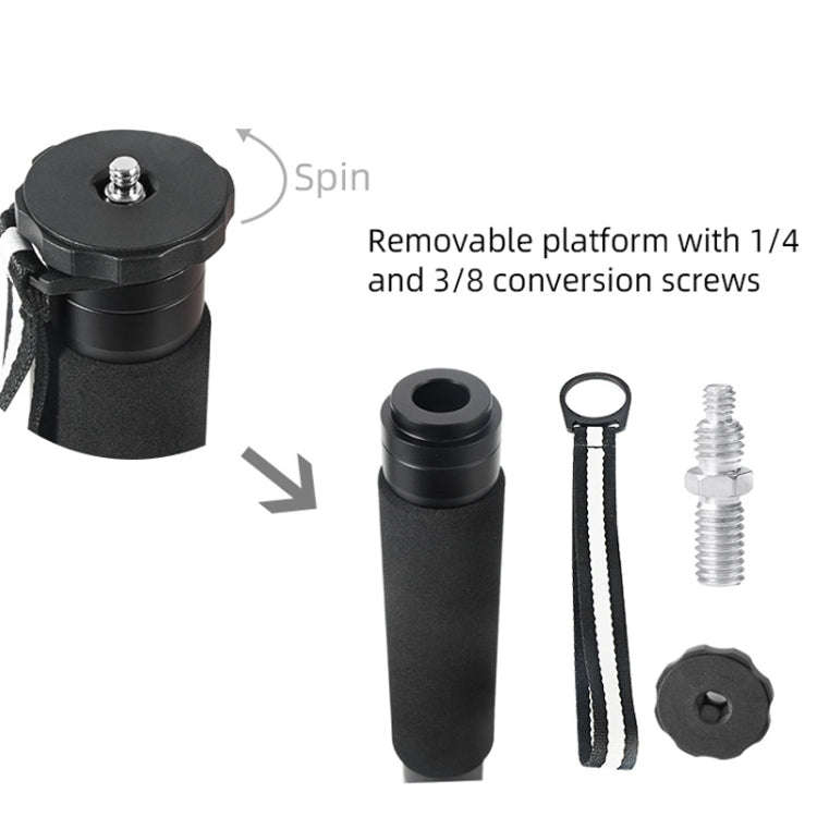 BEXIN P285C Carbon Fiber DSLR Camera Monopod Mountaineering Stick Photography Selfie Holder
