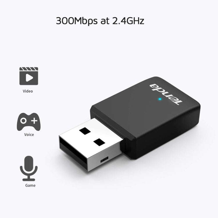 Tenda U9 650Mbs Drive-Free USB Wireless Network Card 5G Dual Band Desktop Laptop WiFi Receiver