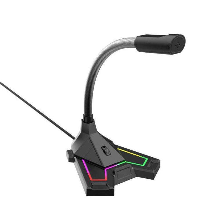 RGB Microphone Home Game Live Voice Video Microphone, Interface: 3.5mm(Black)