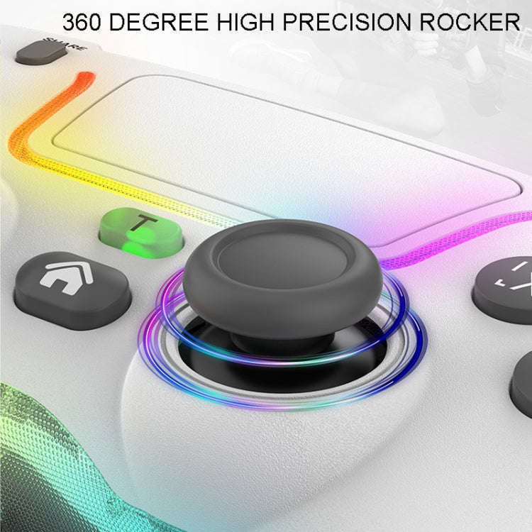 For PS4 Dazzle Color Light Wireless Bluetooth Grip(Pink)