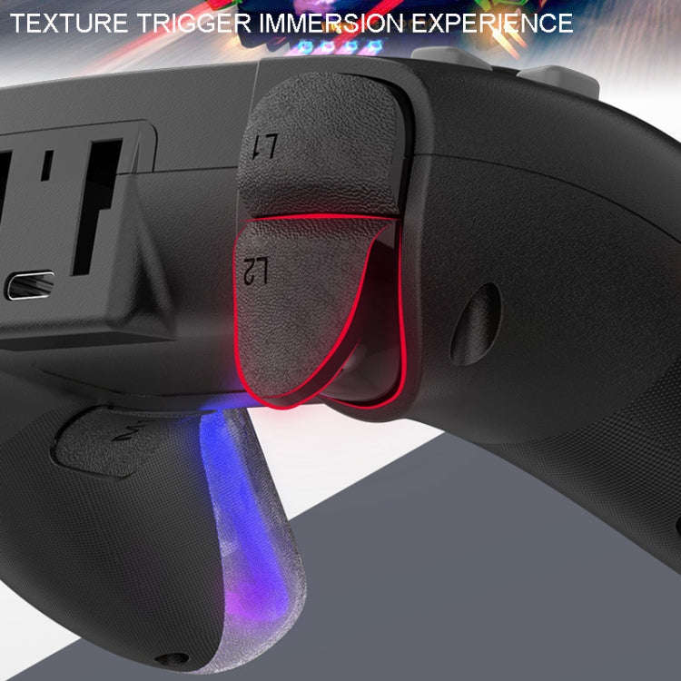 For PS4 Dazzle Color Light Wireless Bluetooth Grip(Pink)