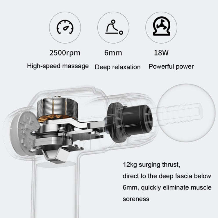 Konka 6 Speed Intelligent Fascia Gauge Muscle Relaxation Massager With 4 Massage Heads(Upgraded M...
