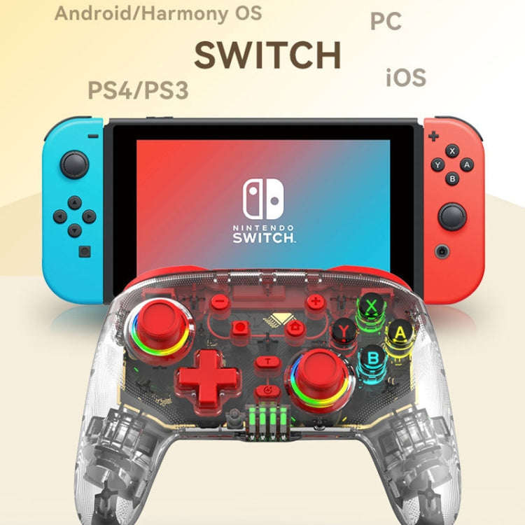 For PS3 / PS4 Dual Vibration Wireless Gamepad With RGB Lights(Blue)