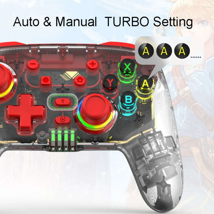 For PS3 / PS4 Dual Vibration Wireless Gamepad With RGB Lights(Blue)