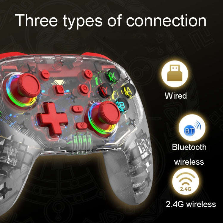 For PS3 / PS4 Dual Vibration Wireless Gamepad With RGB Lights(Blue)