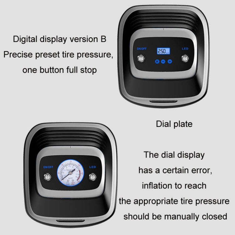 12V Metal Cylinder Smart Digital Display Portable Mini Tire Pump, Specification: No. 30 Automatic...
