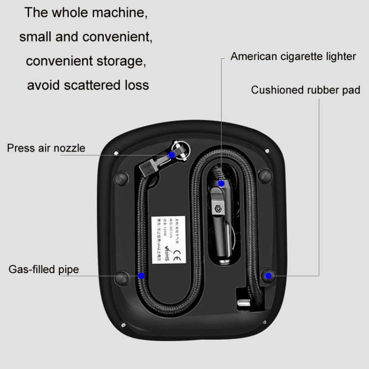 12V Metal Cylinder Smart Digital Display Portable Mini Tire Pump, Specification: No. 30 Automatic...