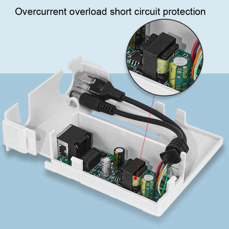 POE-4812FG  48V To 12V Isolated Standard POE Splitter Outdoor Monitoring Waterproof Power Supply ...