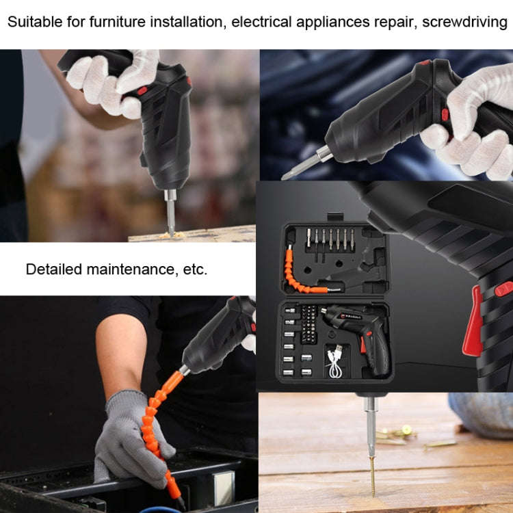 15pcs/set Home Use Mini Rechargeable Multifunction Electric Screwdriver Electric Drill Tool Set