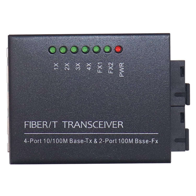 2 Fiber Port & 4 LAN Port 10/100M Ethernet Switch Fiber Optic Switch