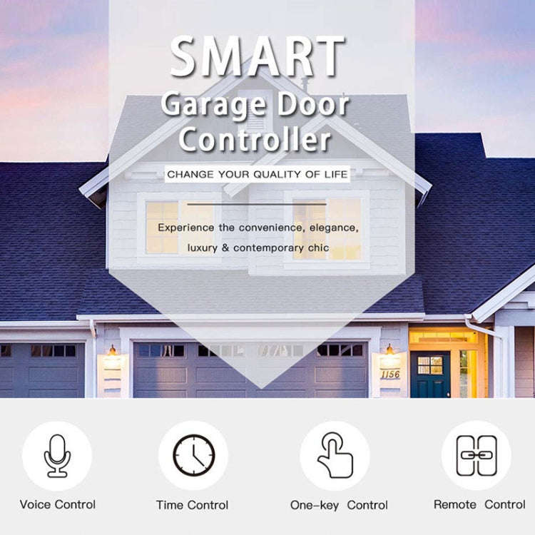 Tuya APP Remote Control WIFI Smart Garage Door Controller, Specification: EU Plug