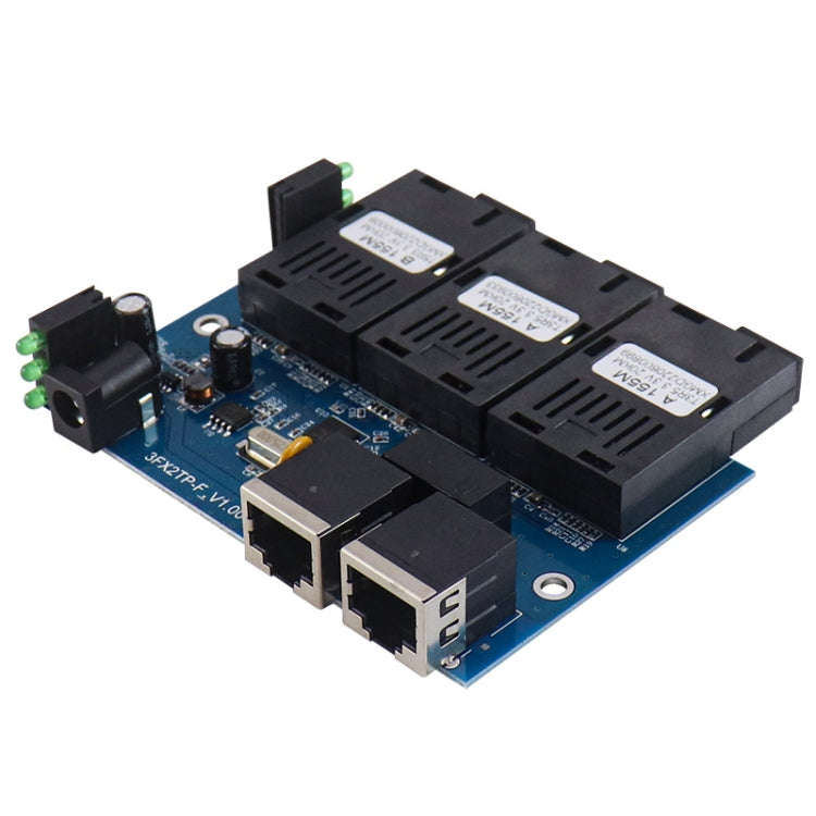 3 Fiber Port+2 Ethernet Port  AAB-PCBA 100Mbps Fiber Transceiver