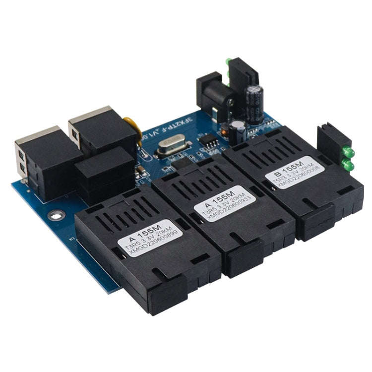 3 Fiber Port+2 Ethernet Port  AAB-PCBA 100Mbps Fiber Transceiver