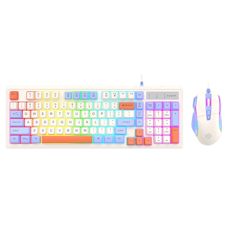 K-Snake Wired E-Sports Keyboard Mouse Mechanical Feel 98 Key Desktop Computer Notebook Keyboard, ...