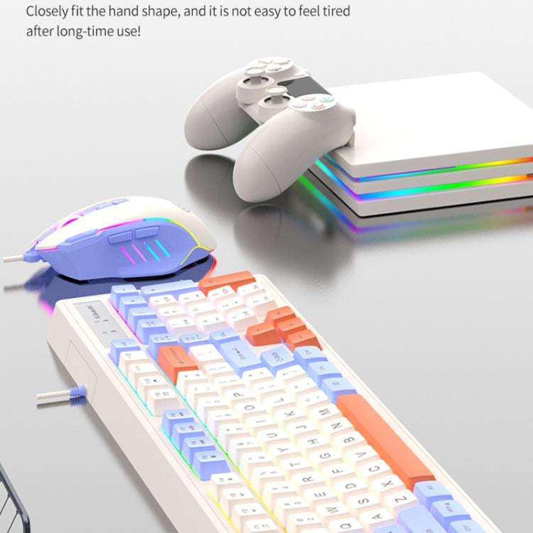 K-Snake Wired E-Sports Keyboard Mouse Mechanical Feel 98 Key Desktop Computer Notebook Keyboard, ...