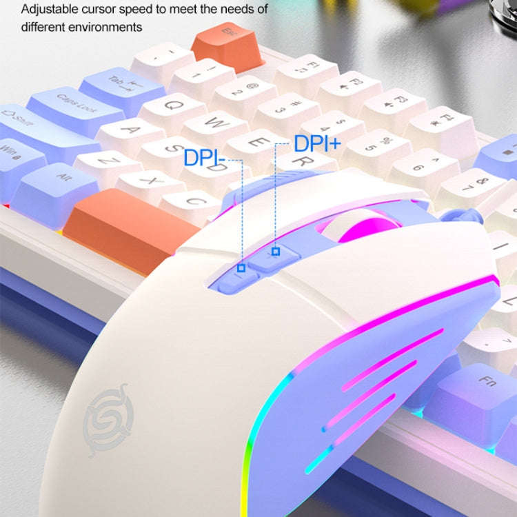 K-Snake Wired E-Sports Keyboard Mouse Mechanical Feel 98 Key Desktop Computer Notebook Keyboard, ...