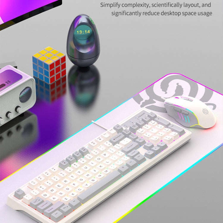 K-Snake Wired E-Sports Keyboard Mouse Mechanical Feel 98 Key Desktop Computer Notebook Keyboard, ...