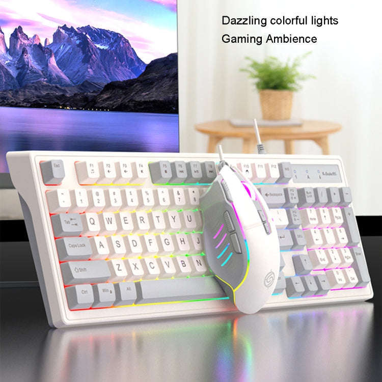 K-Snake Wired E-Sports Keyboard Mouse Mechanical Feel 98 Key Desktop Computer Notebook Keyboard, ...