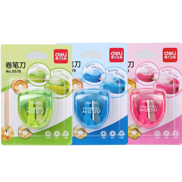 Deli 0578 Mini Cute Non-slip Pencil Sharpener Children Pencil Sharpener(Random Color Delivery)