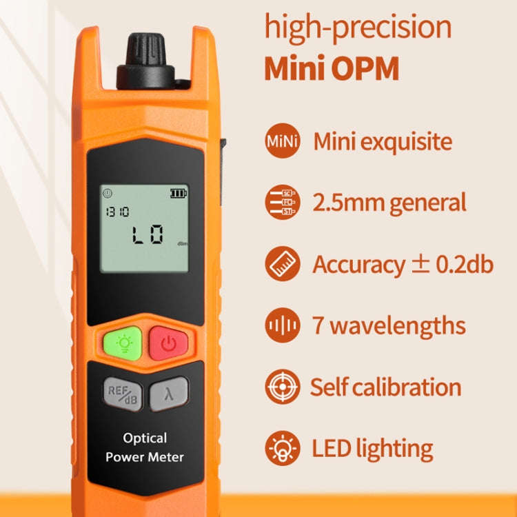 2-in-1 10-30mW Fiber Optic Red Light Pen + Optical Power Meter (-70+6dBm) Set