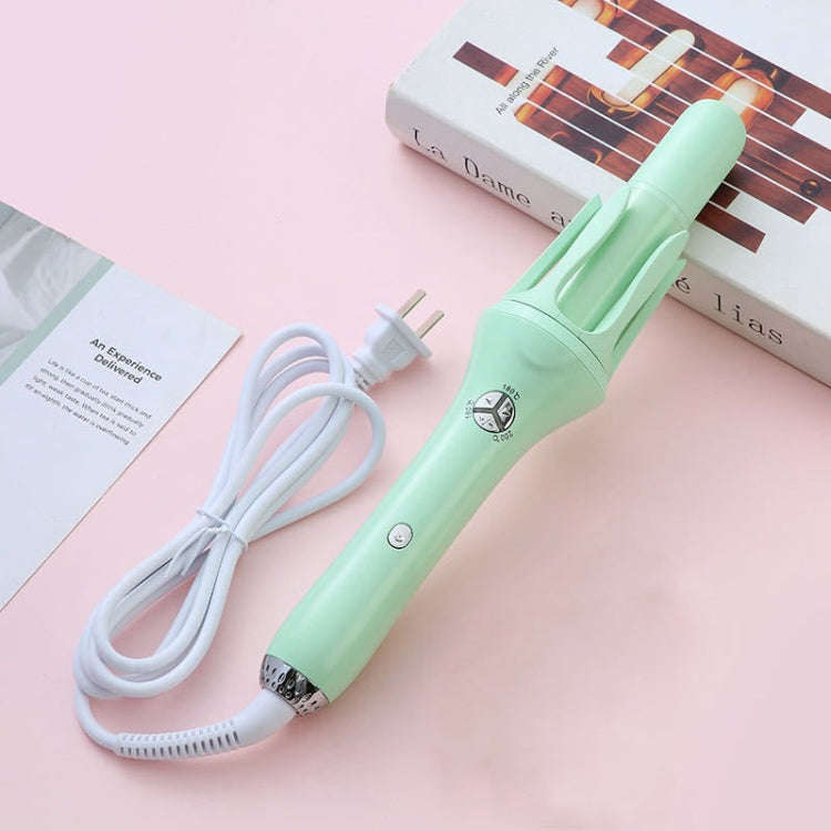 Extended Automatic Ceramic Curling Iron 32mm Shaped Big Wave Styling Tools,CN Plug(Green)