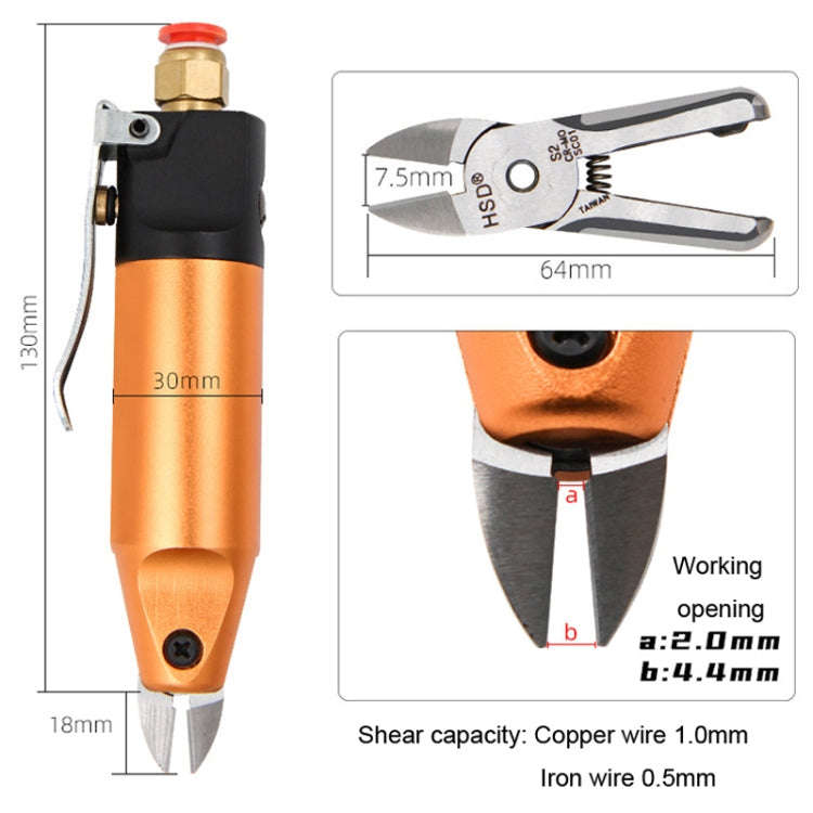 HSD HS-5+S2 Cut Metal Set 2 In 1 Pneumatic Snip Plier Cutting Metal Plastic Model Scissor Tool