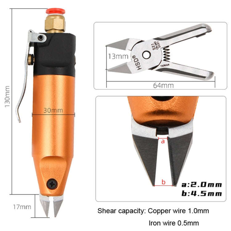 HSD HS-5+S2.1 Cut Metal Set 2 In 1 Pneumatic Snip Plier Cutting Metal Plastic Model Scissor Tool