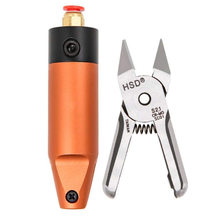HSD HS-5M+S2.1 Cut Metal Set 2 In 1 Pneumatic Snip Plier Cutting Metal Plastic Model Scissor Tool